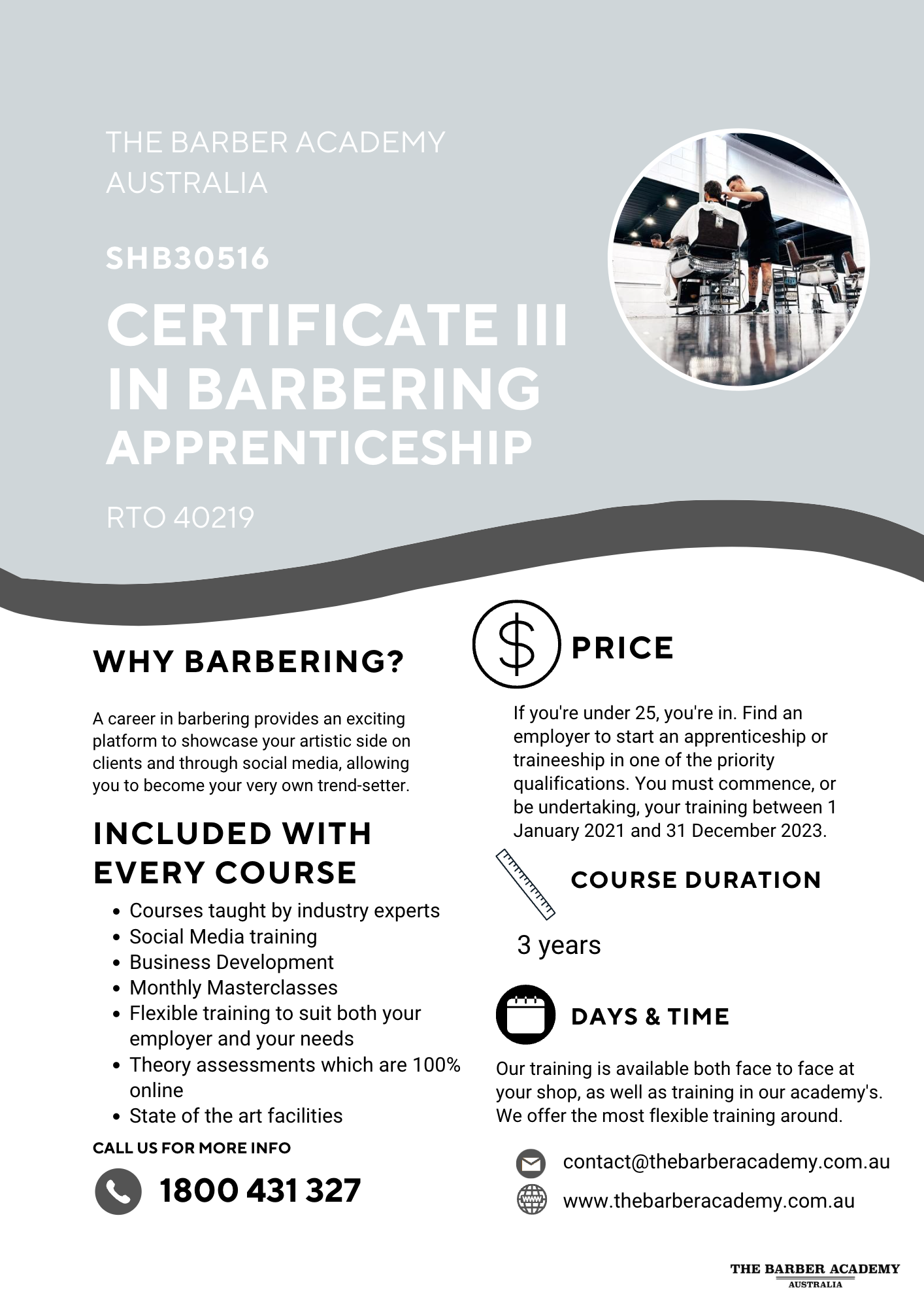 Barbering Certificate III Apprenticeship or Traineeship The Barber